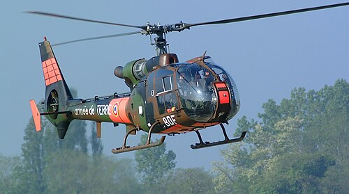 1643BDF SA.341F Gazelle of the French Army's training school at Dax